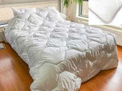 Palacio Dekbed-Dekbedovertrek Van Perkaal Katoen - 91 Draden/Cm - 240 X 260 Cm - 400 G/M - Wit - Auxence