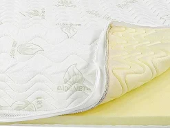 NATUREA Topmatras-Dekmatras Met Vormgeheugenschuim Aloe Vera Van - 140 X 190 Cm