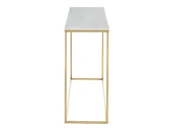PASCAL MORABITO Sidetable-Design Sidetable Aretha - Marmer En Metaal - Wit En Goudkleurig - Van