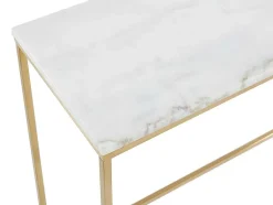 PASCAL MORABITO Sidetable-Design Sidetable Aretha - Marmer En Metaal - Wit En Goudkleurig - Van