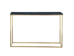 PASCAL MORABITO Sidetable-Design Sidetable Aretha - Marmer En Metaal - Zwart En Goudkleurig - Van