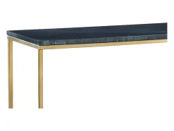 PASCAL MORABITO Sidetable-Design Sidetable Aretha - Marmer En Metaal - Zwart En Goudkleurig - Van