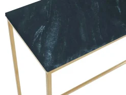 PASCAL MORABITO Sidetable-Design Sidetable Aretha - Marmer En Metaal - Zwart En Goudkleurig - Van