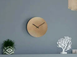 OZAIA Wandklok-Design Wandklok - D. 50 Cm - Metaal - Goudkleurig - Felinar