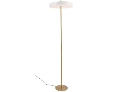 OZAIA Staande Lamp-Design-Lamp Met Ledverlichting Van Metaal - D45 X H180 Cm - Goud En Wit - Vaughan
