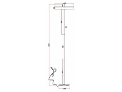 OZAIA Staande Lamp-Design-Lamp Met Ledverlichting Van Metaal - D45 X H180 Cm - Goud En Wit - Vaughan