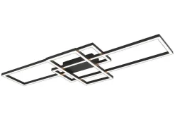 OZAIA Plafondlamp-Design-Plafondlamp Met Ledverlichting Van Aluminium En Metaal - L104 X H42 Cm - Zwart - Harlow