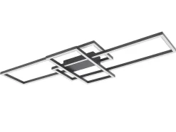 OZAIA Plafondlamp-Design-Plafondlamp Met Ledverlichting Van Aluminium En Metaal - L104 X H42 Cm - Zwart - Harlow