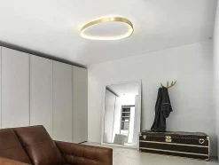 OZAIA Plafondlamp-Design-Plafondlamp Met Variabele Ledverlichting - Aluminium En Metaal - D65 - Goudkleurig - Granby