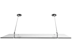 Vente-unique Luifel En Afdak-Deurluifel Van Roestvrij Staal 150 X 100 Cm Plat En Kantelbaar, Zilver - Rami