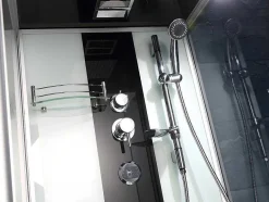 Shower & Design Douchecabine-Douche Bad Combinatie Met Massagestralen Daria Van Vertrekt Acrylglas - 75 X 150 X 215 Cm - 30 Micro Jets En 6 Grote Jets