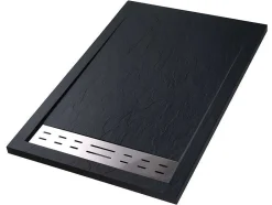Shower & Design Douchebak-Douchebak Lyros Inclusief Sifon - 1600 X 800 X 40 Mm - Zwart