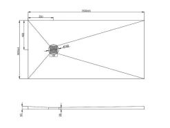 Shower & Design Douchebak-Douchebak Om Te Betegelen Delos 1600X900X40 Mm