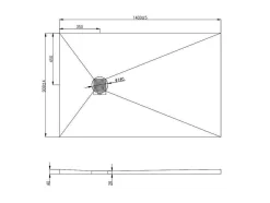 Shower & Design Douchebak-Douchebak Om Te Betegelen Delos 1400X900X40 Mm