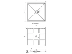 Shower & Design Douchebak-Douchebak Om Te Plaatsen Van Beton - L90 X B90 X H4 Cm - Zamzor