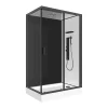 Shower & Design Douchecabine-Douchecabine Massagefunctie - Omkeerbare Installatie - L110 X B80 X H215 Cm - Fomira
