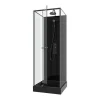 Shower & Design Douchecabine-Douchecabine Met Omkeerbare Plaatsingsrichting En Aanpasbare Hoogte - Zwart - L90 X B90 X H213/232 Cm - Damilu
