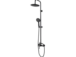 Shower & Design Douchekolom-Douchekolom Aita Van Mat Zwart Roestvrij Staal - 127 Cm