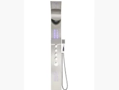Shower & Design Douchekolom-Douchekolom Felicita Met Thermostaatkraan, Balneotherapie En Led-Verlichting - 20*165 Cm