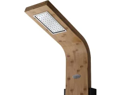 Shower & Design Douchekolom-Douchekolom Met Massagestralen Dalima - Tropische Regen - Bamboepaneel - 22 X 145Cm