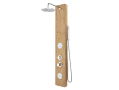 Shower & Design Douchekolom-Douchekolom Met Massagestralen Solal Van Bamboe - 20 X 140Cm