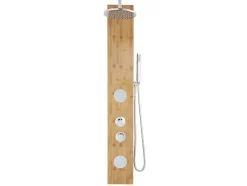 Shower & Design Douchekolom-Douchekolom Met Massagestralen Solal Van Bamboe - 20 X 140Cm