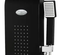 Shower & Design Douchekolom-Douchekolom Met Massagestralen Kourbea - Zwart - 20 X 132 Cm
