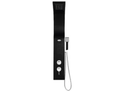 Shower & Design Douchekolom-Douchekolom Met Massagestralen Kourbea - Zwart - 20 X 132 Cm