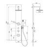 Shower & Design Douchekolom-Douchekolom Met Massagestralen Jubida - Zwart - 20*130 Cm