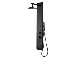 Shower & Design Douchekolom-Douchekolom Met Massagestralen Jubida - Zwart - 20*130 Cm