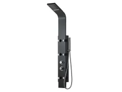 Shower & Design Douchekolom-Douchekolom Met Massagestralen Evana - Zwart - 45 X 150 Cm