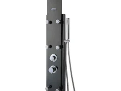 Shower & Design Douchekolom-Douchekolom Met Massagestralen Evana - Zwart - 45 X 150 Cm
