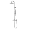 Shower & Design Douchekolom-Douchekolom Met Thermostaatkraan Van Verchroomd Roestvrij Staal Ateya - 126 Cm