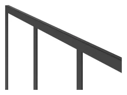 Shower & Design Douchewand-Douchewand Voor Inloopdouche Matzwart Industriele Stijl 100 X 200 Cm Urbanik