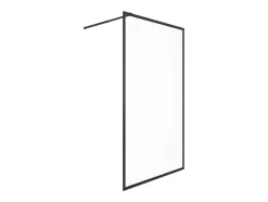 Shower & Design Douchewand-Douchewand Voor Inloopdouche 100 X 200 Cm Matzwart Gehard Glas Amberi