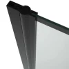 Shower & Design Badscherm-Draaibaar Badscherm Mat Zwart Werkplaats-Look - 80 X 140 Cm - Dolana