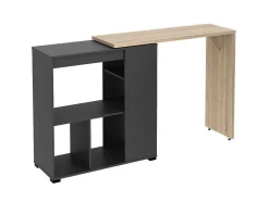 Vente-unique Barmeubel-Draaibaar Barmeubel Met Opbergruimte - Naturel En Antraciet - Saturne