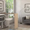 Vente-unique Barmeubel-Draaibaar Barmeubel Saturne - Wit En Eiken
