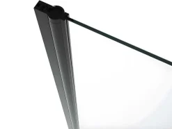 Shower & Design Douchewand-Draaibare Douchedeur - 80 X 195 Cm - Zwart Mat - Gehard Glas - Sarasota