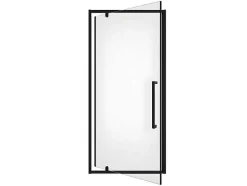 Shower & Design Douchewand-Draaibare Douchedeur Van Matzwart Metaal - Industriele Stijl - 90 X 195 Cm - Tamri
