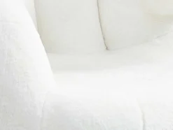 Vente-unique Handstoel-Draaiende Fauteuil Van Imitatiebont Catchy - Wit