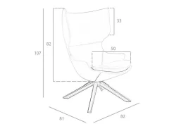 Angel Cerda Fauteuil Kunstleer-Draaifauteuil In Eco-Leer 5072