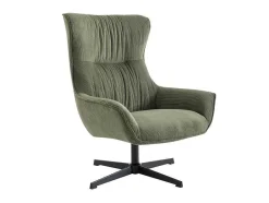 Vente-unique Fauteuil Stof Fluweel / Suedine-Draaifauteuil Van Groen Ribfluweel Galati