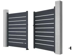 EXPERTLAND Hekjes & Poorten-Draaihek Van Aluminium - Antraciet - L305Xh183 Cm - Primo