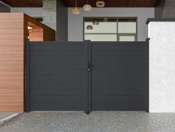 EXPERTLAND Hekjes & Poorten-Draaipoort Van Aluminium Antraciet - L305 X 181 Cm - Nazario
