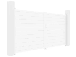EXPERTLAND Hekjes & Poorten-Draaipoort Van Aluminium B355 X H181 Cm Wit - Nazario