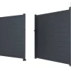 EXPERTLAND Hekjes & Poorten-Draaipoort Van Aluminium Antraciet - L397 X 181 Cm - Nazario