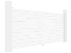 EXPERTLAND Hekjes & Poorten-Draaipoort Van Aluminium B397 X H181 Cm Wit - Nazario