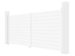 EXPERTLAND Hekjes & Poorten-Draaipoort Van Aluminium B397 X H181 Cm Wit - Nazario