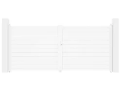 EXPERTLAND Hekjes & Poorten-Draaipoort Van Aluminium B397 X H181 Cm Wit - Nazario